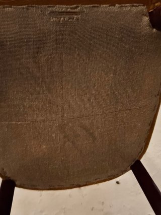 Juego de 2 sillas antiguas de terciopelo
