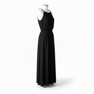 Maxiabito estivo colore nero con spalline colorate