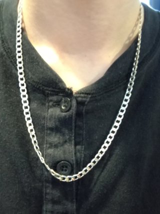 Cadena cubana de plata 13g.