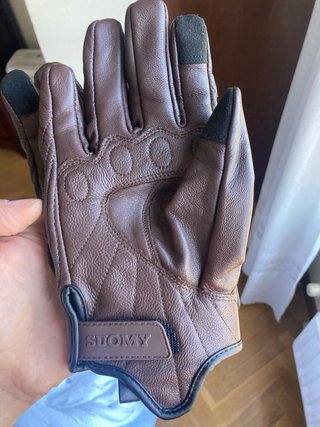 Guantes Piel Marrón Cafe Racer Suomy Talla M