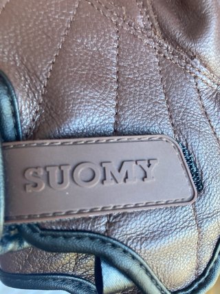 Guantes Piel Marrón Cafe Racer Suomy Talla M