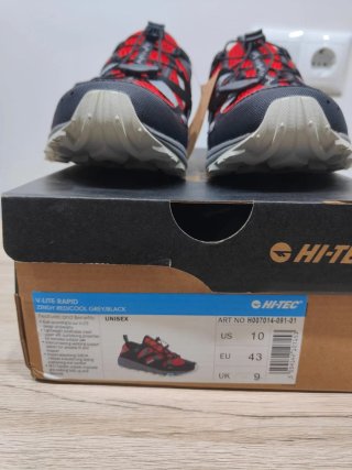 Hi-Tec V-Lite Zapatillas Trekking Negras Rojas