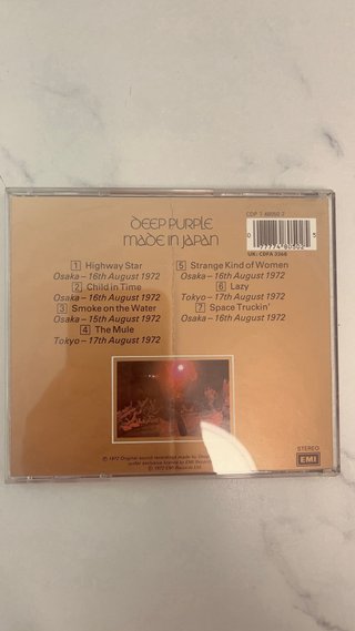 CD de Deep Purple “Made in Japan”.