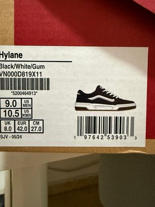Zapatillas Vans Hylane Negras Talla 42