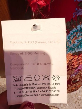 Tela Fallera Bartual Tejedores 2m