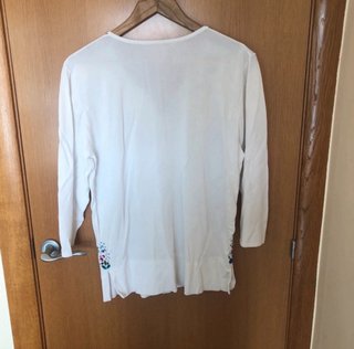 Blusa camiseta blanca Talla XL con pedrería