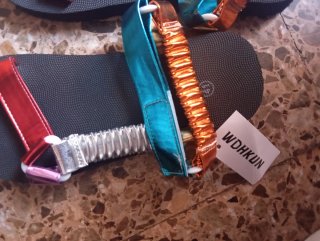 Sandalias Mujer Rojas y Turquesa