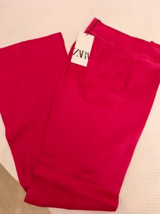 Conjunto Zara Pantalón y Top fucsia Talla XS