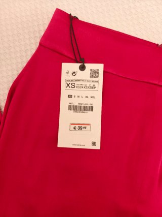 Conjunto Zara Pantalón y Top fucsia Talla XS
