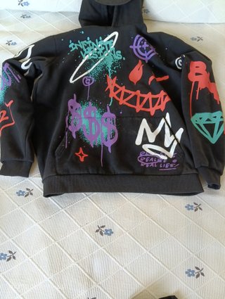 Sudadera Negra Graffiti Old School