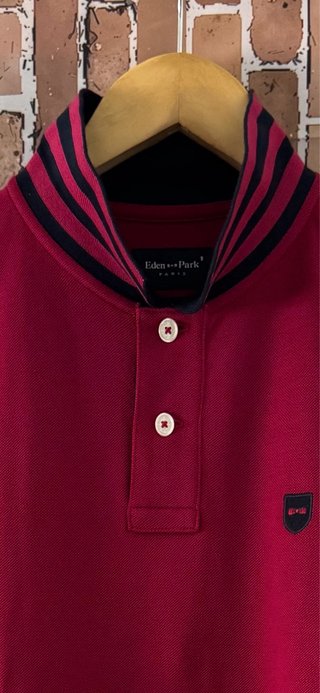 Polo Eden Park color burdeos 100% original