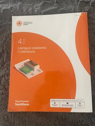 Libro Escolar Llengua Catalana i Literatura 4t ESO