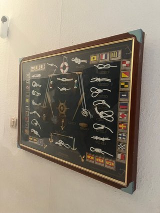 Cuadro Nudos Marineros Madera y Tela