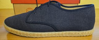 Zapatos de esparto y lona azul