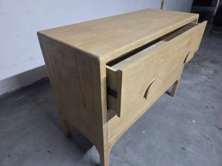 Cómoda de Madera Natural 3 Cajones