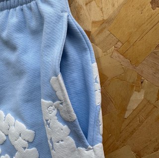 Denim Tears Shorts Algodón Azul Claro Talla L