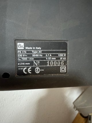 Sierra Tronzadora Profesional. Elu PS174 1200 W