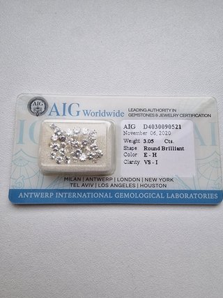 Diamantes Certificados AIG Selados