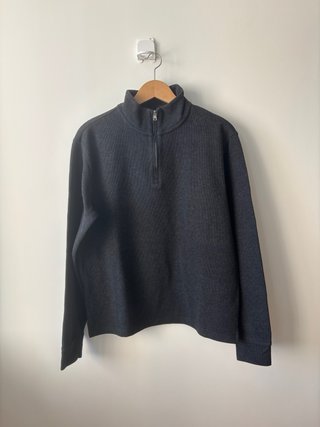 Jersey Media Cremallera Mango Talla L Gris