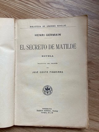 El secreto de Matilde de Henri Germain