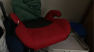 Asiento elevador coche rojo y negro