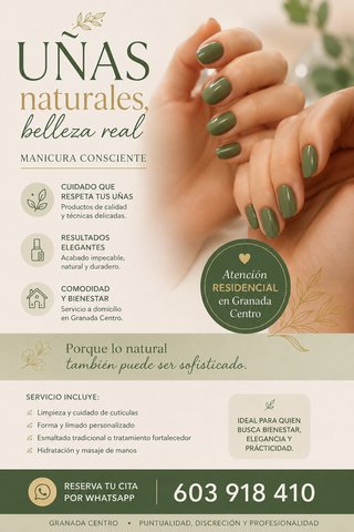 Manicura uñas naturales