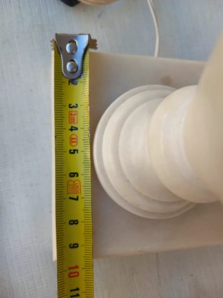 Pie de lámpara de mármol vintage