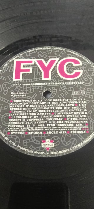 Vinilo Fine Young Cannibals FYC The Raw & The Cook
