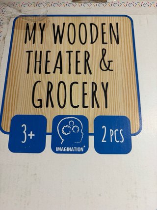 Teatro y supermercado de madera dos en uno