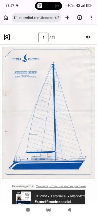 Cambio velero Furia 302 9m