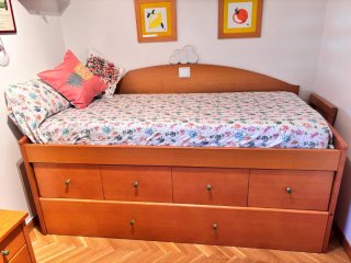CAMA NIDO MADERA ( 2 colchones de regalo)