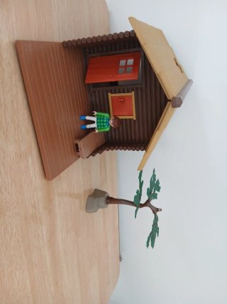Cabaña de Playmobil con figura Como lo ves foto