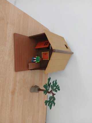 Cabaña de Playmobil con figura Como lo ves foto