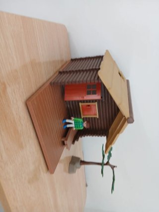 Cabaña de Playmobil con figura Como lo ves foto
