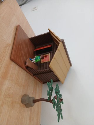 Cabaña de Playmobil con figura Como lo ves foto