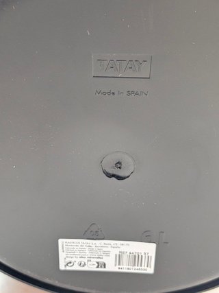 Papelera Baño Tatay 6L Negra Tapa Basculante