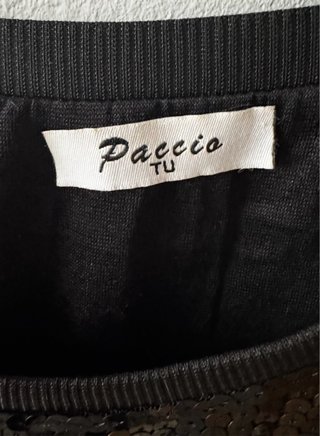 Vestido corto lentejuelas negro y rojo