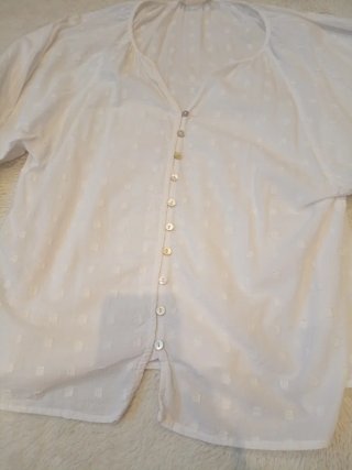 Blusa Mango Blanca Mujer