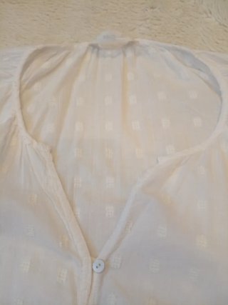 Blusa Mango Blanca Mujer