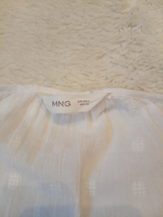 Blusa Mango Blanca Mujer