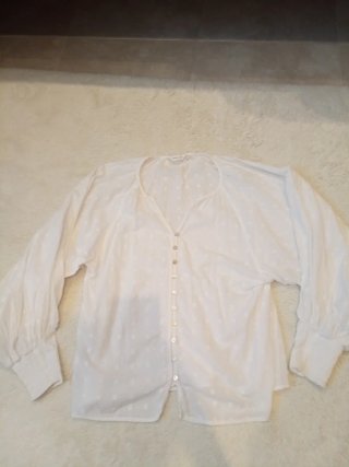 Blusa Mango Blanca Mujer