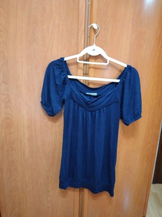 Camiseta manga corta Clockhouse azul talla S