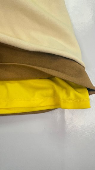 Vestido Massimo Dutti amarillo y marrón