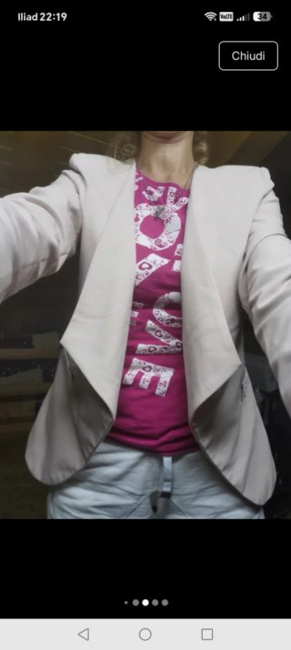 Giacca elegante donna beige e rosa