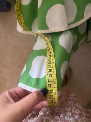 Traje de flamenca verde y blanco raquel