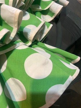 Traje de flamenca verde y blanco raquel