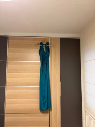 Vestido de fiesta turquesa