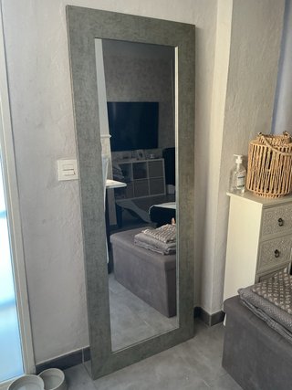 Espejo de pie plata envejecida
