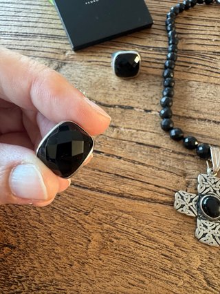 Conjunto Pedro Duran: Anillo, Collar y Pendientes
