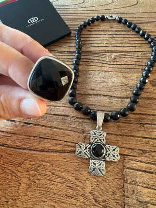 Conjunto Pedro Duran: Anillo, Collar y Pendientes